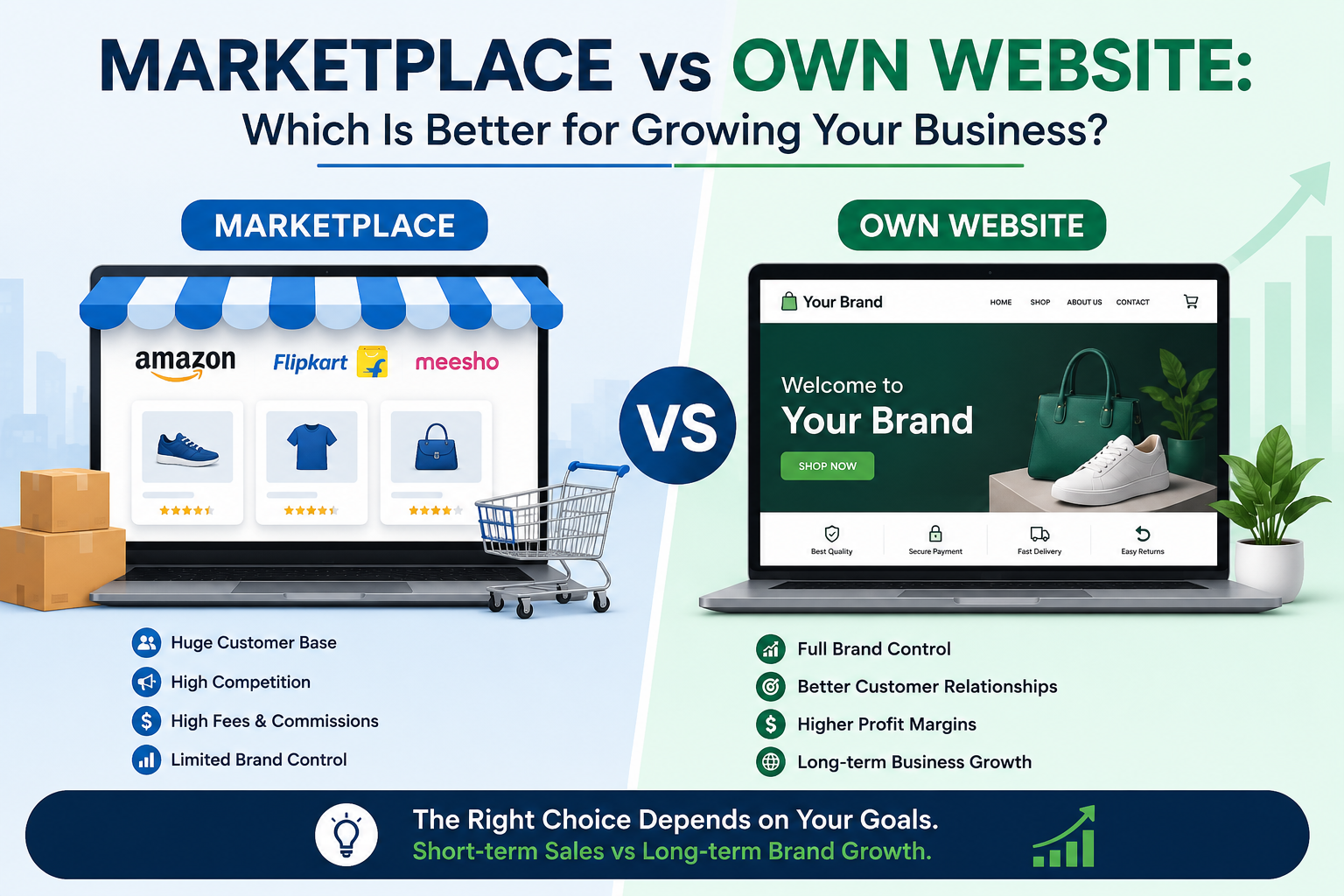 Marketplace vs Own Website: Which Is Better for Growing Your Business?